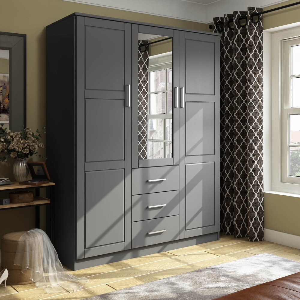 Gray wardrobe clearance closet